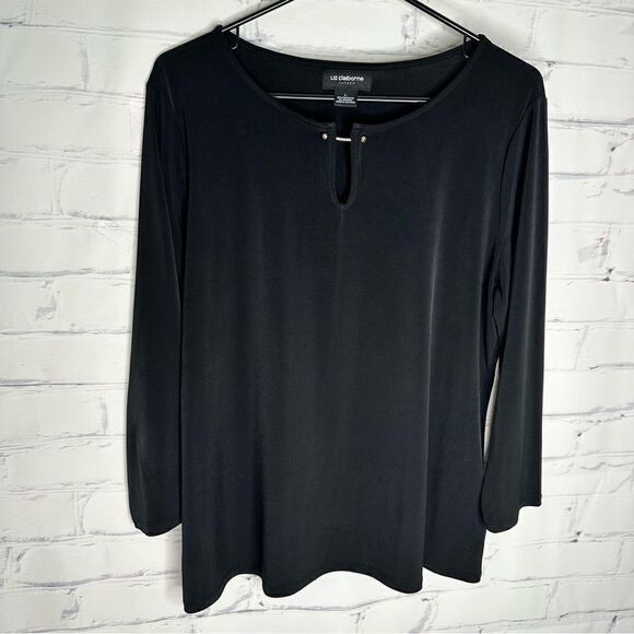 Liz Claiborne large black top - Picture 2 of 5